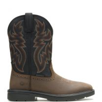 WOLVERINE Men's Rancher Level Western Work boot Black/Brown - W250067