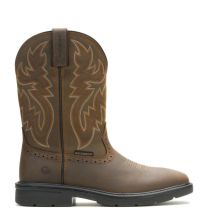 WOLVERINE Men's Rancher Level Western Work boot Dark Coffee - W250069