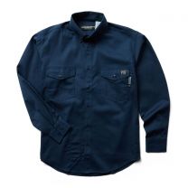 WOLVERINE Men's Flame Resistant Long Sleeve Shirt Navy - W1203320-417