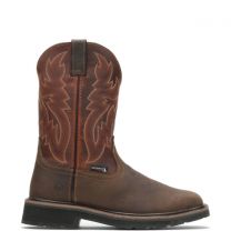 WOLVERINE Men's Rancher Waterproof Steel Toe Wellington Work Boot Brown/Rust - W10764