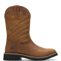 Wolverine 10" Men's Rancher Flag LX Square Toe Soft Toe Waterproof Wellington Work Boot Brown - W240056