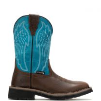 WOLVERINE Women's 10" Rancher Eagle Steel Toe Waterproof Wellington Work Boot Turquoise - W231112