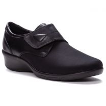 Propet Women's Wilma Stretch Shoe Black Neoprene/Leather - WCA043PBLK