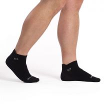 WIDE OPEN SOCKS Men's Solid Lightweight Ankle Socks Black - 9013-BLACK