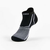 Thorlo Unisex Experia PROLITE Ultra-Light Cushion No-Show Tab Rocket Grip Socks Black/White - XPTU01-004