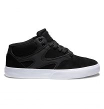 DC Shoes Men's Kalis Vulc Mid Shoes Black/Black/White - ADYS300622-XKKW