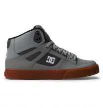 DC Shoes Men's Pure High-Top Shoes Grey/White/Grey - ADYS400043-XSWS