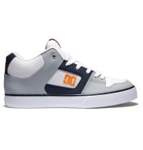 DC Shoes Men's Pure MID Mid-Top Shoes White/Grey/Orange - ADYS400082-XWSN