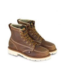 Thorogood Men's American Heritage 6" Moc Toe MAXWear 90™ Steel Toe Work Boot Brown Trail Crazyhorse Leather - 804-4375