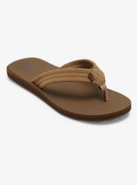 Quiksilver Men's Carver Suede Core Flip Flop Sandals Tan 1 - AQYL101323-CSJ1