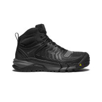 KEEN Utility Men's Kansas City Mid Waterproof Carbon-Fiber Toe Work Boot Black/Gun Metal - 1025695
