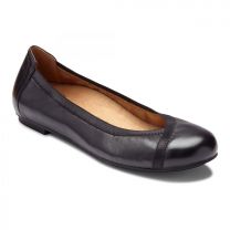 Vionic Women's Caroll Ballet Flat Black Leather - 10010058001