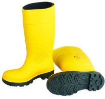DUNLOP Unisex 16" Ultra-Lite Polyurethane Steel Toe Waterproof Pull On Work Boot Yellow - 88121