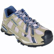Nautilus Safety Footwear Women's Alloy Toe ESD Athletic Work Shoe Tan/Blue - N1354