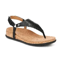 Vionic Women's Kirra II Toe Post Sling Back Sandal Black  - I8691L2001