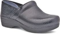 Dansko Women's XP 2.0 Pull Up Clog Black Tooled Floral Leather - 3950320202