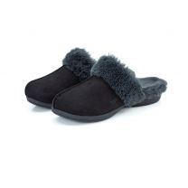 PowerStep Women's Luxe Orthotic Slippers Black/Charcoal - 8850-10