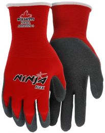 MCR SAFETY Unisex Ninja Flex Work Gloves Gray/Red - N9680