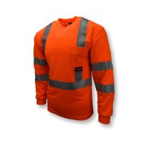 Radians Men's Class 3 Long Sleeve T-shirt with Max-Dri™ Hi-Vis Orange - ST21-3POS