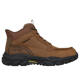 SKECHERS WORK Men's Slip-ins: Santoro Carbon Nano Composite Toe Hands Free Moc Toe Work Boot - 200459-CDB