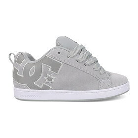 DC Shoes Women's COURT GRAFFIK Skate Shoe Grey/Silver - DC02222025-GRYSLV