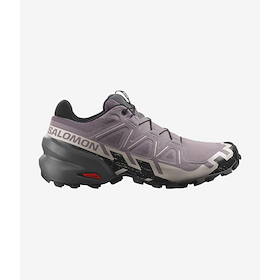 Salomon Women's Speedcross 6 Wide Trail Running Shoe Moonscape/Black/Ashes Of Roses - L41763200