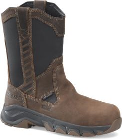 CAROLINA Men's 10" Subframe Pull On Composite Toe Waterproof Wellington Work Boot Dark Brown - CA5557