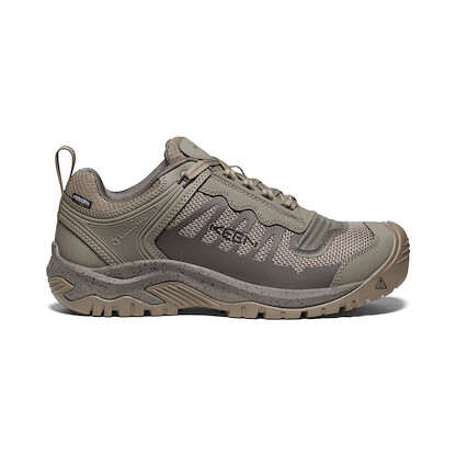 KEEN Utility Men's Reno KBF Carbon Fiber Toe Waterproof Work Shoe Brindle/Morel - 1027106