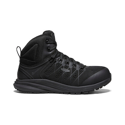 KEEN Utility Women's Vista Energy Mid Carbon Fiber Toe Internal Metatarsal Guard Work Boot Black/Raven - 1027109