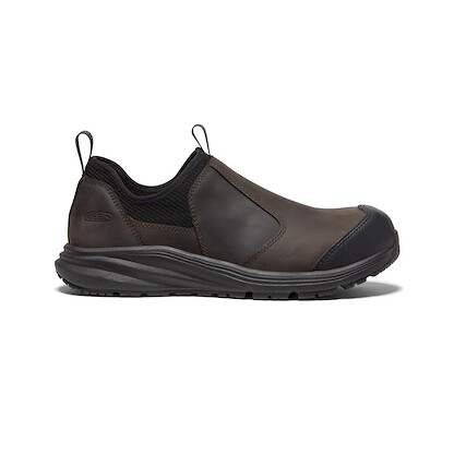 KEEN Utility Men's Vista Energy+ Shift Carbon-Fiber Toe ESD Slip On Work Shoe Coffee Bean/Black - 1026704