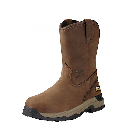 ARIAT WORK Men's 10" MasterGrip Composite Toe SD Pull-On Work Boot Dark Brown - 10020094