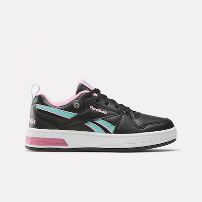 Reebok Girls' Royal Prime Step N' Flash Sneaker Black/Astro Rose/AI Aqua - 100209358