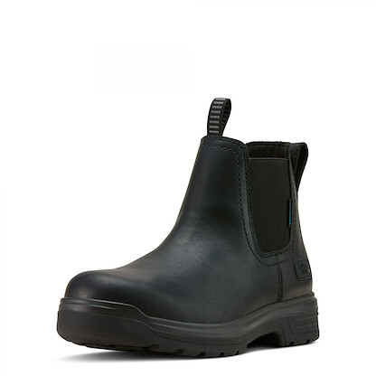 ARIAT WORK Men's Turbo Chelsea Soft Toe EH Waterproof Work Boot All Black - 10060896