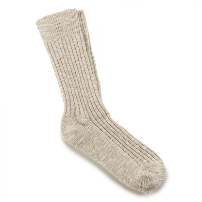 BIRKENSTOCK Women's Cotton Slub Socks Beige/White - 1008033