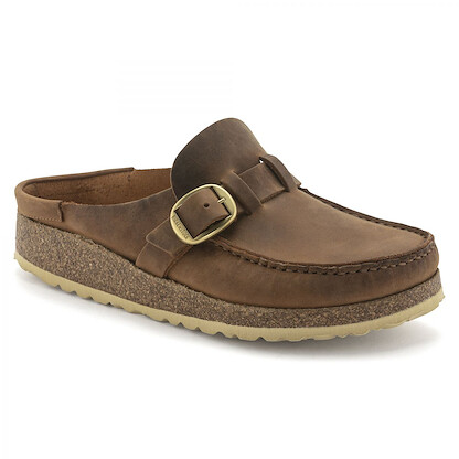 BIRKENSTOCK Women's Buckley Cognac Oiled Leather (regular width) - 1024017