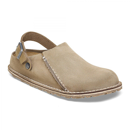 BIRKENSTOCK Unisex Lutry Premium Clog Gray Taupe Suede (regular width) - 1025293