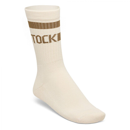 BIRKENSTOCK Unisex Cotton Crew Stripe Socks Eggshell/Brown - 1026209