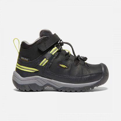 KEEN Unisex Little Kids' Targhee Waterproof Boot Black/Steel Grey  - 1026297