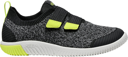 KEEN Unisex Big Kids' KNX Knit Double Strap Everyday Sneaker Black/Evening Primrose - 1030075