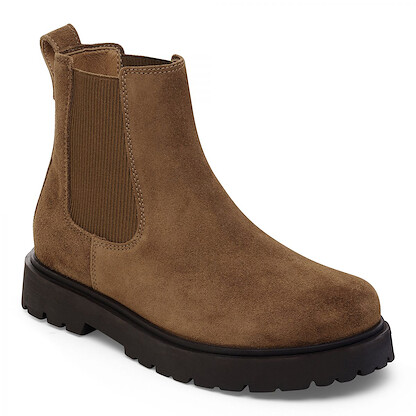 BIRKENSTOCK Women's Highwood Slip On Boot Dark Tea Suede (regular width) - 1030611