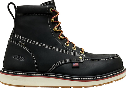 KEEN Utility Men's 6" Liberty Carbon Composite Toe Waterproof Work Boot Black/Gum - 1031457