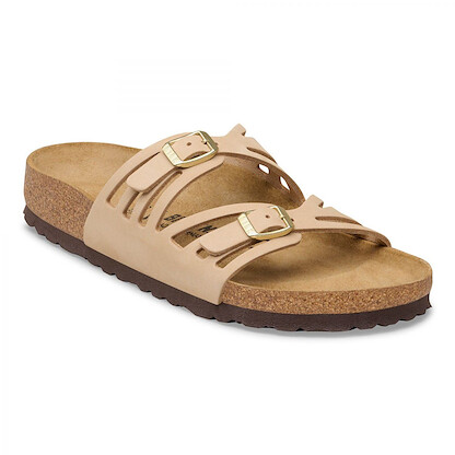 BIRKENSTOCK Women's Granada Sandal Sandcastle Nubuck Leather (regular width) - 1031805