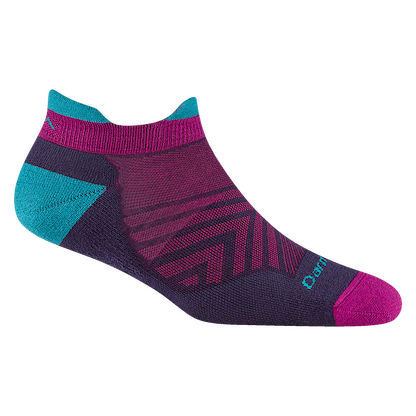 Darn Tough Women's Run No Show Tab Ultra-Lightweight Running Sock Blackberry -1047-BLACKBERRY