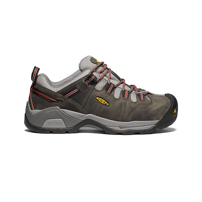 KEEN Utility Men's Detroit XT Low Steel Toe internal Metatarsal Guard Work Shoe Steel Grey/Bossa Nova - 1021315