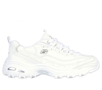 Skechers Women's D'Lites - Fresh Start Sneaker White/Silver - 11931-WSL