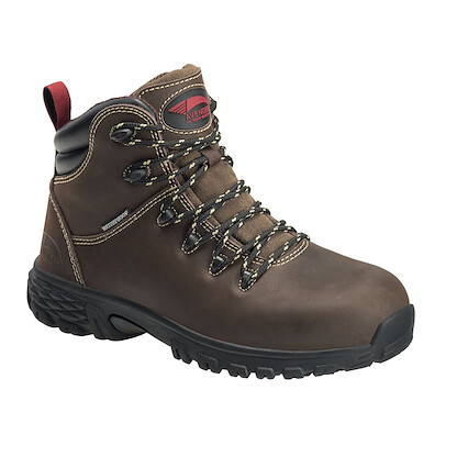 Avenger Women's 6" Flight Mid Alloy Toe EH Waterproof Work Boot Brown - A7470