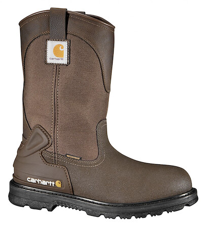 Carhartt Men's 11-inch Wellington Steel Toe Waterproof Work Boots Brown - CMP1270