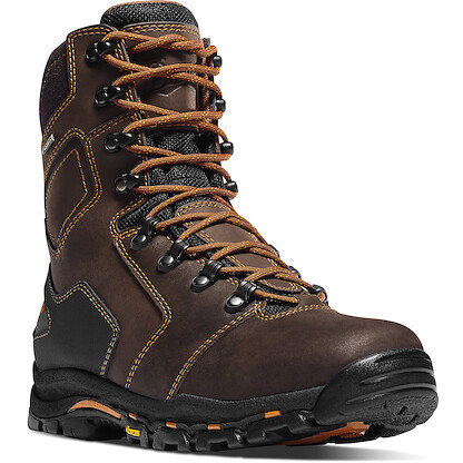 DANNER WORK Men's 8" Vicious Soft Toe EH Waterproof Work Boot Brown - 13866