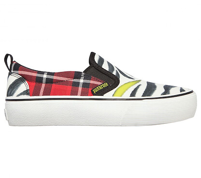 Skechers Women's Punkrose Volt'd - Anything Goes Camo Slip On Sneaker Zebra - 148010-ZBA