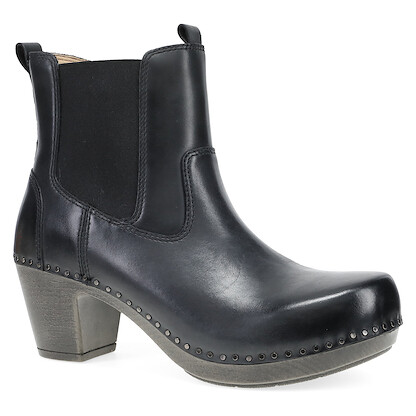 Dansko Women's Shayna Black Burnished Calf Leather - 1833509400